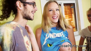 [RealSlutParty, Party With Tits, Big] Home Party With Tits Flashing Turns Into Bathroom Sex