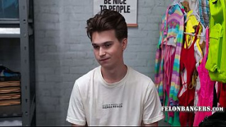 [Caught Stealing, Caught, Blowjob] Cheeky Twink Caught Stealing And Dilf Guard Is More Than Ready