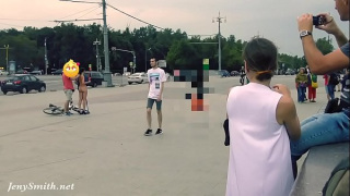 [Exhibitionist, Hidden Cam, Stripped In Public] Hidden Cam Captures Jeny Getting Fucked In Public